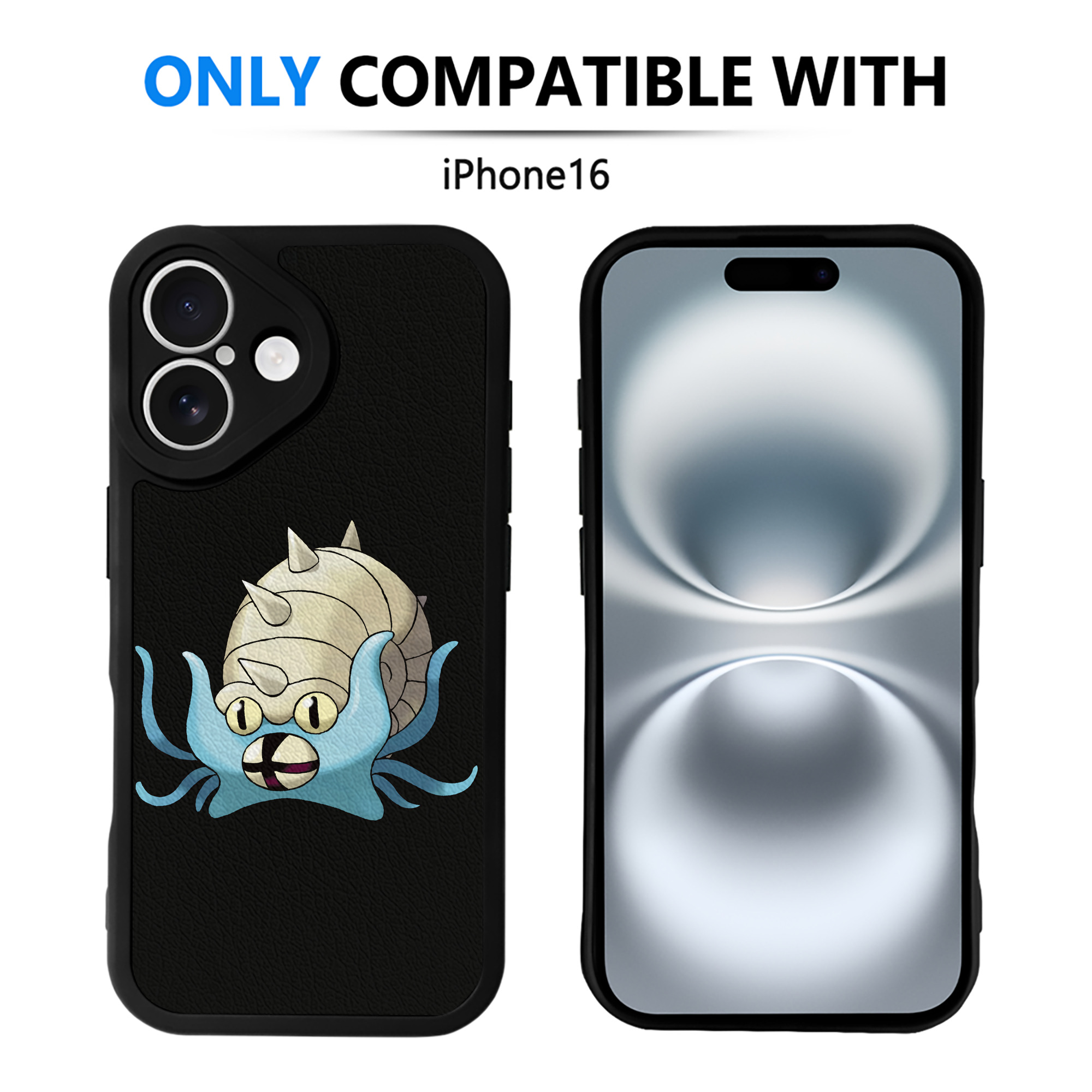 （画像用） ポケットモンスター Pokémon 【iPhone 16シリーズ対応】シリコンスマホケース（レザー調） 材質：シリコン
